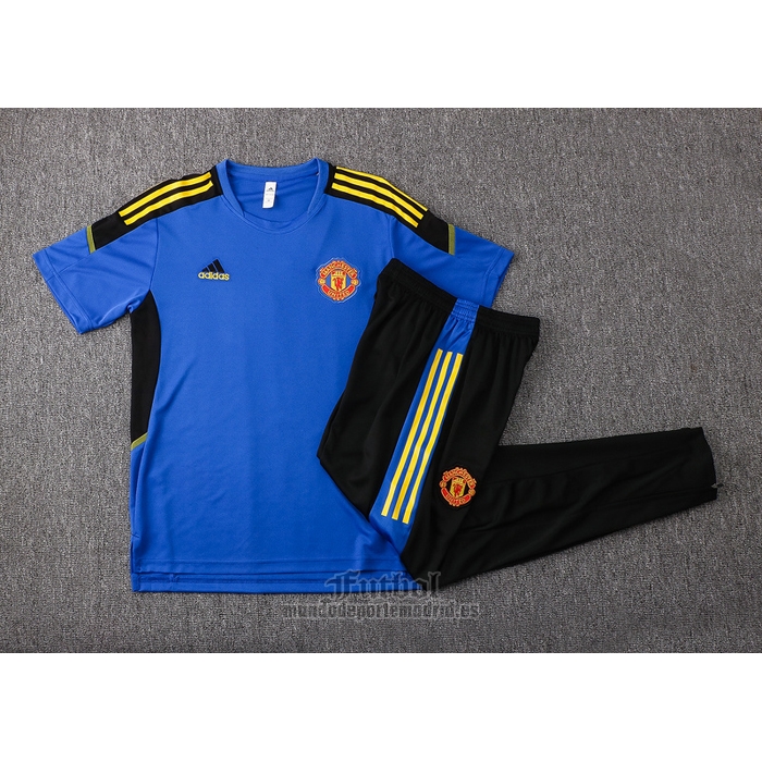 Chandal del Manchester United Manga Corta 2021-2021 Azul